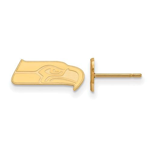 Seattle Seahawks 10k Yellow Gold Extra Small Post Earrings