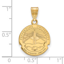 Pepperdine University Sterling Silver Gold Plated Medium Crest Pendant