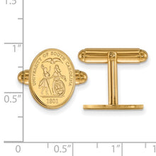 USC Sterling Silver Gold Plated Crest Cuff Links