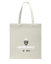 AVL Cabrillo Beach 03 Wht Canvas Shopping Tote