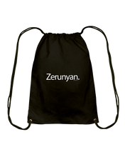 Zerunyan Letter Cotton Drawstring Backpack
