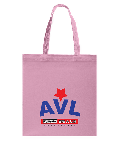 AVL Digster Beach Volleyball Logo Canvas Shopping Tote