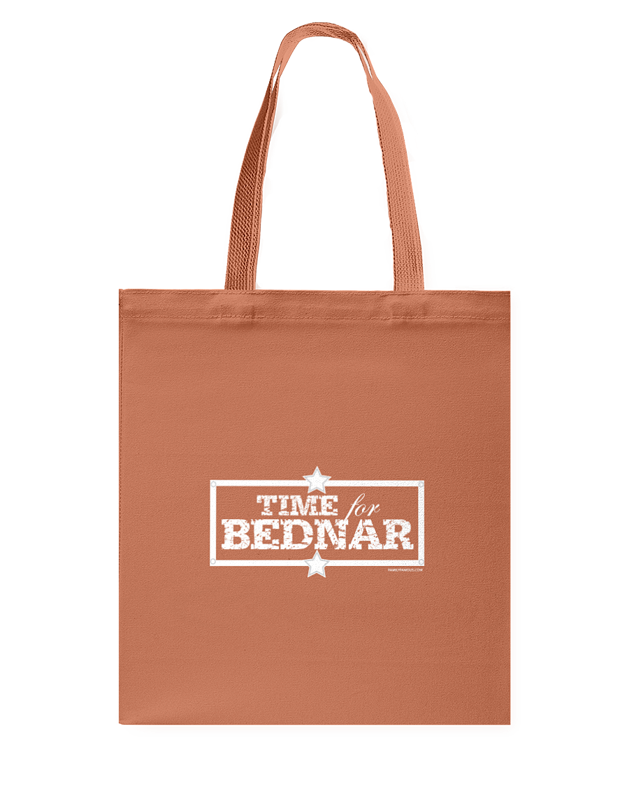 Time For Bednar Canvas Shopping Tote
