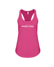 Daughtershine Brand Logo White Racerback Tank