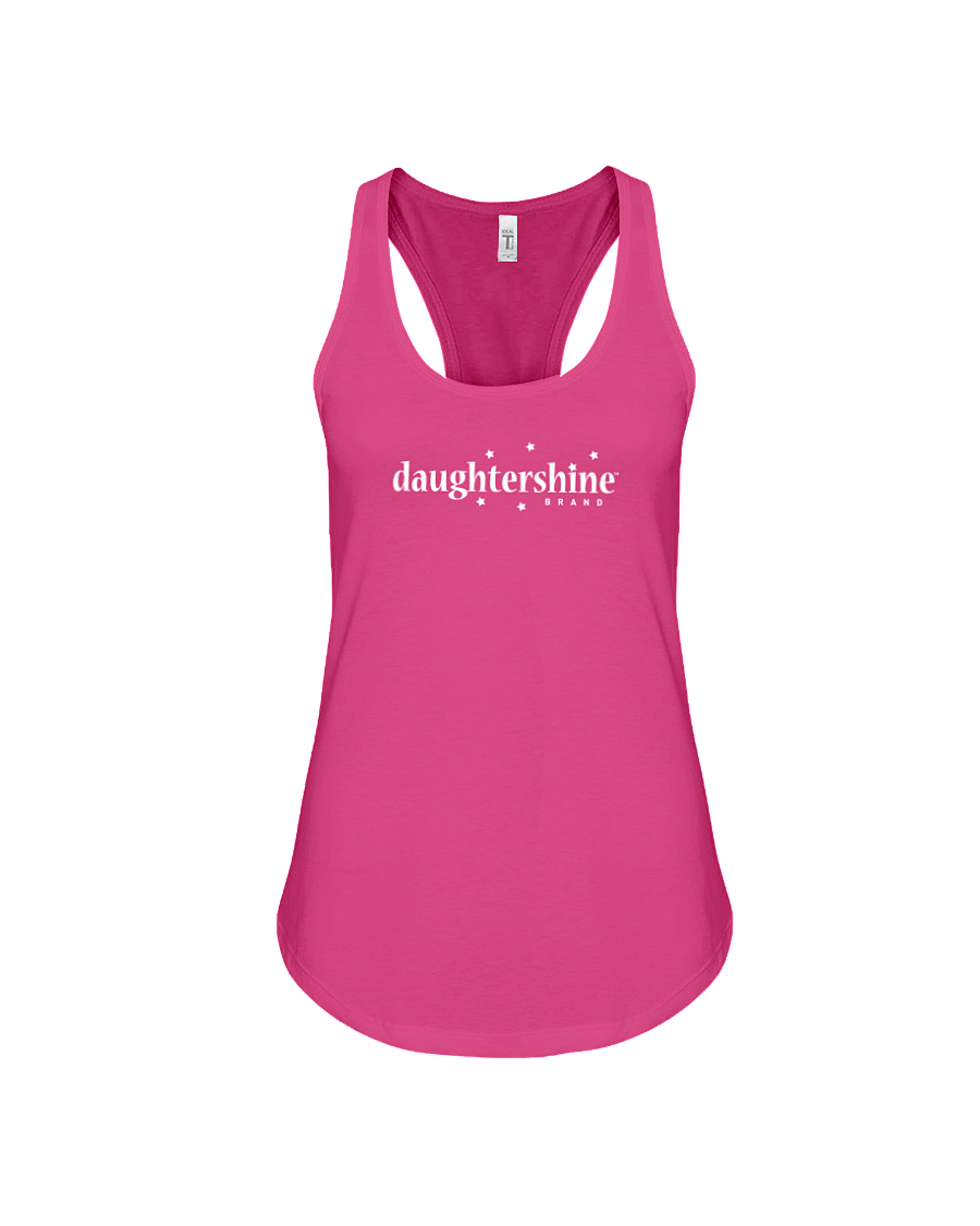 Daughtershine Brand Logo White Racerback Tank