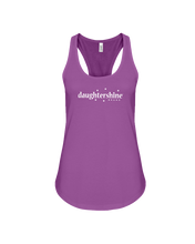 Daughtershine Brand Logo White Racerback Tank
