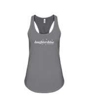 Daughtershine Brand Logo White Flowy Racerback Tank