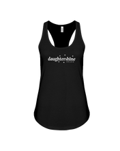Daughtershine Brand Logo White Flowy Racerback Tank