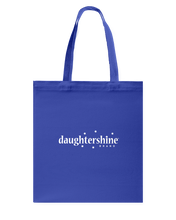 Daughtershine Brand Logo White Canvas Shopping Tote