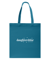 Daughtershine Brand Logo White Canvas Shopping Tote