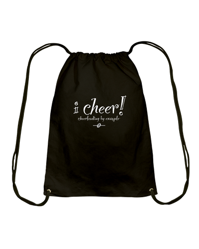 I CHEER Cheerleading By Example Cotton Drawstring Backpack