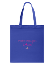 I CHEER Spirit Of A Champion Canvas Shopping Tote