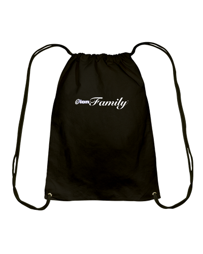 ION Family Scripted Cotton Drawstring Backpack