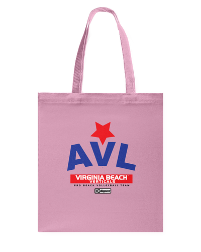 AVL Digster Virginia Beach Verticals Canvas Shopping Tote
