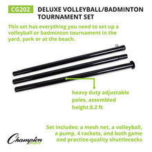 Champion Sports Deluxe Volleyball/Badminton Tournament Set