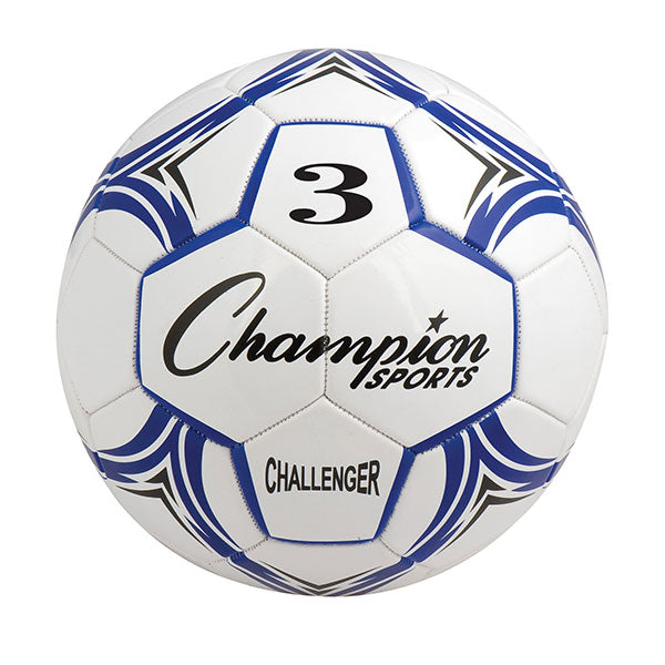 I KICK™ by Champion Sports Challenger Soccer Ball Size 3 Blue/White