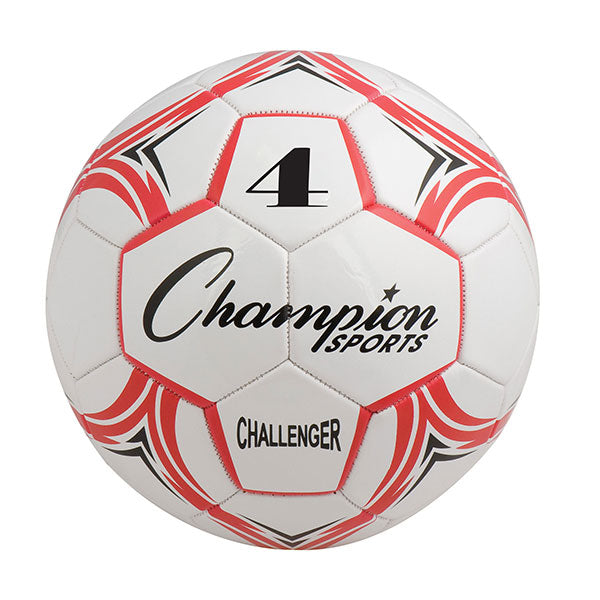I KICK™ by Champion Sports Challenger Soccer Ball Size 4 Red/White