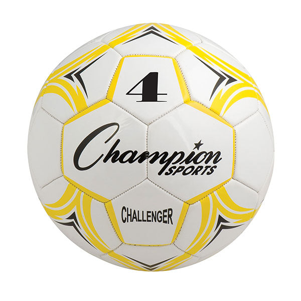 I KICK™ by Champion Sports Challenger Soccer Ball Size 4 Yellow/White