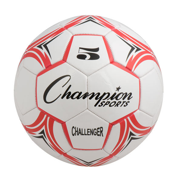 I KICK™ by Champion Sports Challenger Soccer Ball Size 5 Red/White