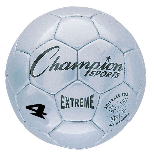 I KICK™ by Champion Sports Extreme Soccer Ball Size 4 Silver