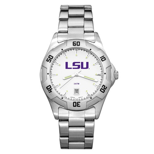LSU All-Pro Men's Chrome Watch With Bracelet