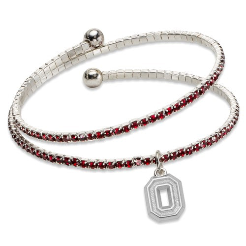 Ohio State University Amped Logo Crystal Bracelet