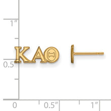 Kappa Alpha Theta Sorority Sterling Silver Gold Plated Extra Small Post Earrings