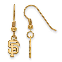 San Francisco Giants Sterling Silver Gold Plated Extra Small Dangle Earrings