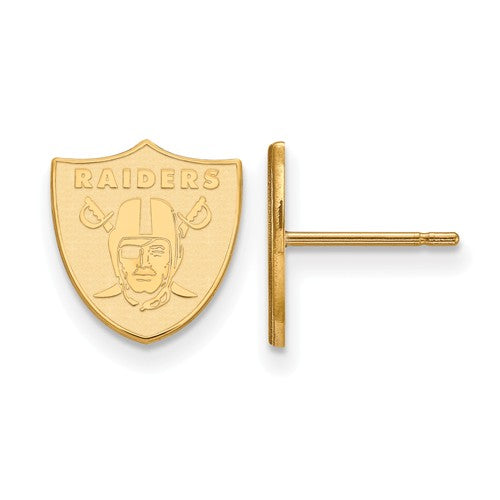 Oakland Raiders Gold Plated Extra Small Post Earrings