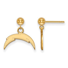 Los Angeles Chargers 14k Yellow Gold Dangle Ball Earrings