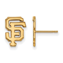 San Francisco Giants Sterling Silver Gold Plated Small Post Earrings