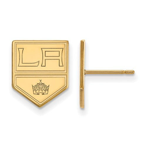 Los Angeles Kings Sterling Silver Gold Plated Small Post Earrings
