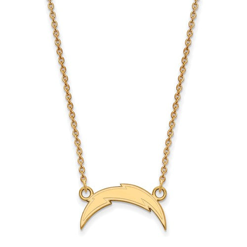 Los Angeles Chargers Gold Plated Small Pendant with Necklace