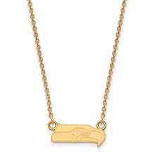 Seattle Seahawks Gold Plated Small Pendant with Necklace