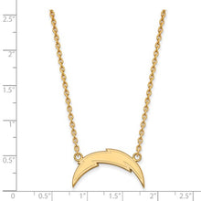 Los Angeles Chargers 14k Yellow Gold Large Pendant with Necklace