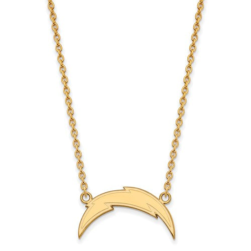 Los Angeles Chargers 14k Yellow Gold Large Pendant with Necklace