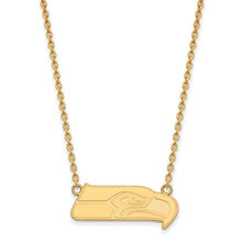Seattle Seahawks Gold Plated Large Pendant with Necklace