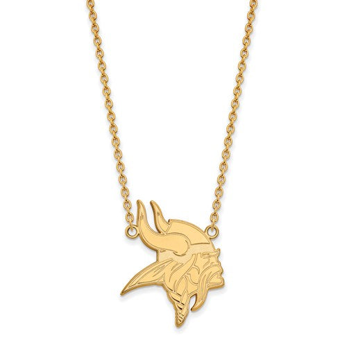 Minnesota Vikings Gold Plated Large Pendant with Necklace