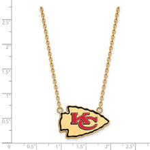 Kansas City Chiefs Gold Plated Large Pendant with Necklace