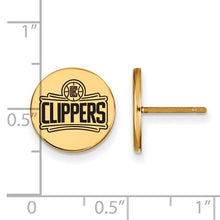 Los Angeles Clippers Sterling Silver Gold Plated Sm Enameled Disc Earrings