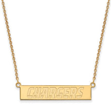 Los Angeles Chargers 14k Yellow Gold Small Bar Necklace