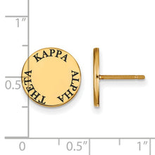 Kappa Alpha Theta Sorority Sterling Silver Gold Plated Enameled Post Earrings