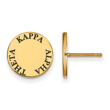 Kappa Alpha Theta Sorority Sterling Silver Gold Plated Enameled Post Earrings