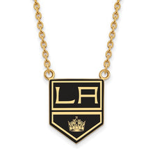 Los Angeles Kings Sterling Silver Gold Plated Large Enameled Pendant Necklace