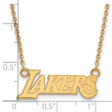 Los Angeles Lakers Sterling Silver Gold Plated Small Pendant Necklace