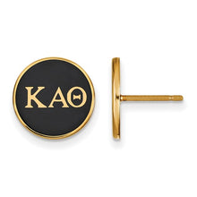 Kappa Alpha Theta Sorority Sterling Silver Gold Plated Enameled Post Earrings