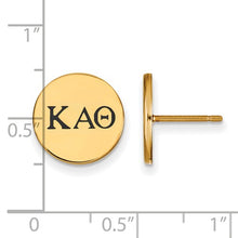 Kappa Alpha Theta Sorority Sterling Silver Gold Plated Enameled Post Earrings