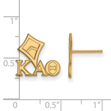 Kappa Alpha Theta Sorority Sterling Silver Gold Plated Extra Small Post Earrings