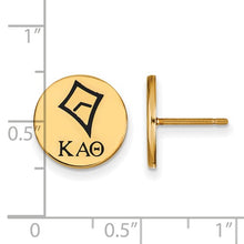 Kappa Alpha Theta Sorority Sterling Silver Gold Plated Enameled Post Earrings