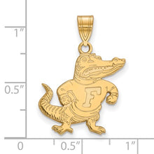 University of Florida Sterling Silver Gold Plated Large Pendant